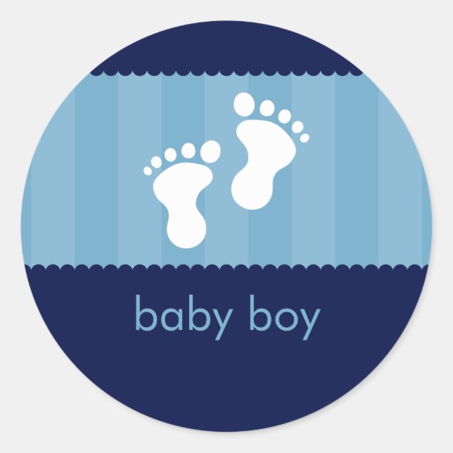 BABY SHOWER STICKER :: pieds heureux 3 (Devant)
