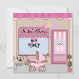 Baby shower STORE Invitation pour fille