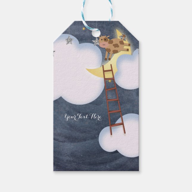 Baby Shower Storybook Kinderzimmer Rhyme Custom Ge Geschenkanhänger (Vorderseite)