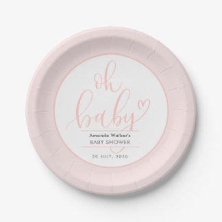 Baby shower, stylish tableware, Party Themes  Pappteller
