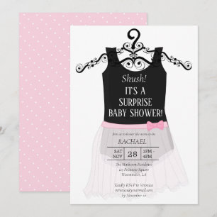 Baby shower surprise Ballerina Invitation
