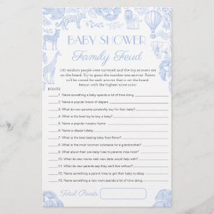 Baby shower Survey dit carte de jeu