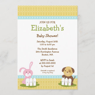 Baby shower Sweet Baby Animals Invitation