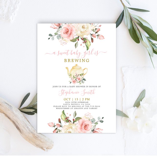 Baby shower Tea Party Invitation (Créateur téléchargé)