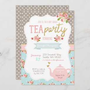 Baby shower Tea Party Invitation