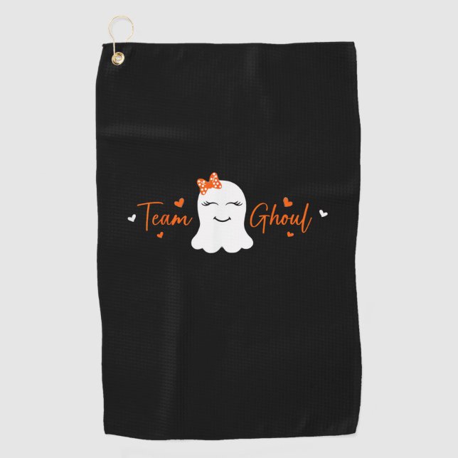 Baby Shower Team Girl Halloween Gender Reveal Team Golfhandtuch (Vorderseite)