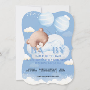 BABY SHOWER TEDDDY BEAR INVITATION