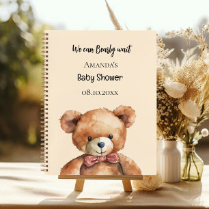 Baby Shower Teddy Bär warten Notizbuch