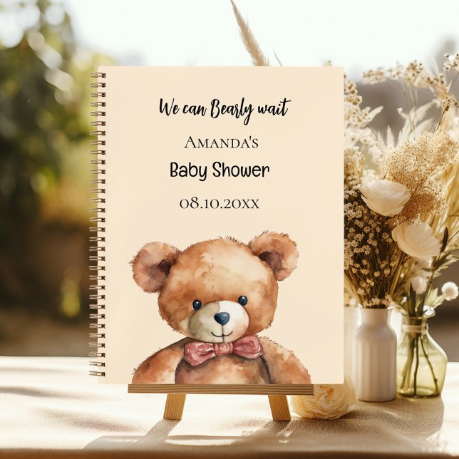 Baby Shower Teddy Bär warten Notizbuch (Von Creator hochgeladen)