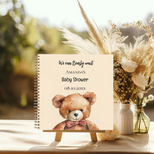 Baby Shower Teddy Bär warten Notizbuch