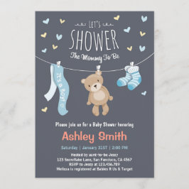 Baby Shower Teddy Bear Einladung Baby Boy