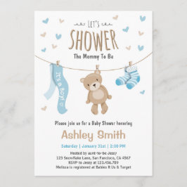 Baby Shower Teddy Bear Einladung Baby Boy