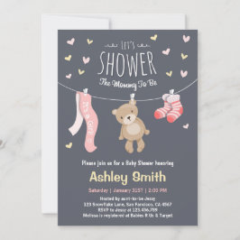 Baby Shower Teddy Bear Einladung Baby Girl
