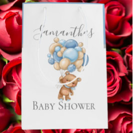 Baby Shower Teddy Bearly Wait BOY Mittlere Geschenktüte