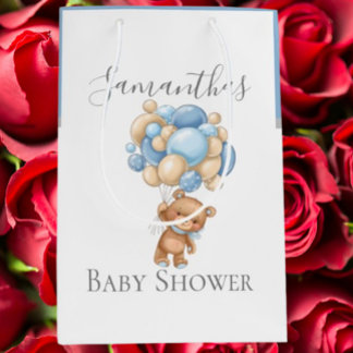 Baby Shower Teddy Bearly Wait BOY Mittlere Geschenktüte