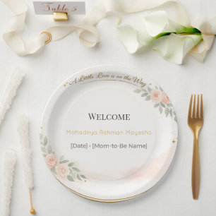 Baby Shower Teller   Schneeflocken Winter Thema