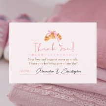 Baby Shower Thank You Coquette Croissant