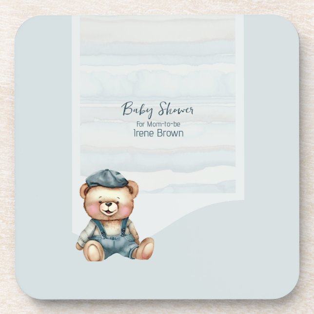Baby shower Thème Dessous de verre en plastique du (Devant)