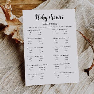 Baby-Shower-Tier-Spiel: Baby-Tiere zuordnen   Ordn Einladung