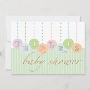 Baby shower TRIPLETS Invitation