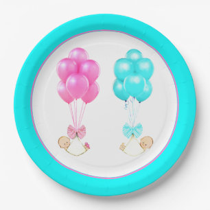 Baby Shower Twins Pappteller