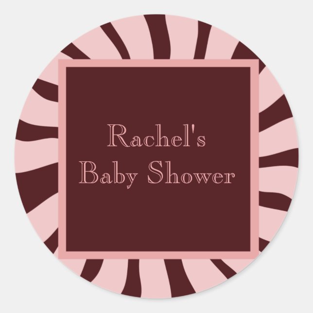 Baby Shower Umschlag Aufkleber (Vorderseite)