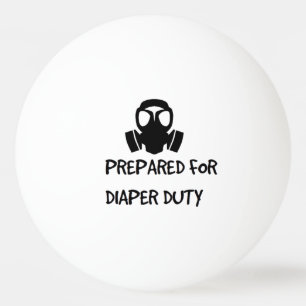 Baby Shower Vater ZUBEREITET FÜR DIAPER DUTY Bierp Tischtennisball