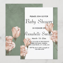 baby shower verdoyant tendance Invitation