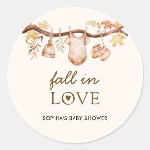 Baby Shower Verlieb dich Runder Aufkleber