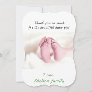 Baby shower vert Merci