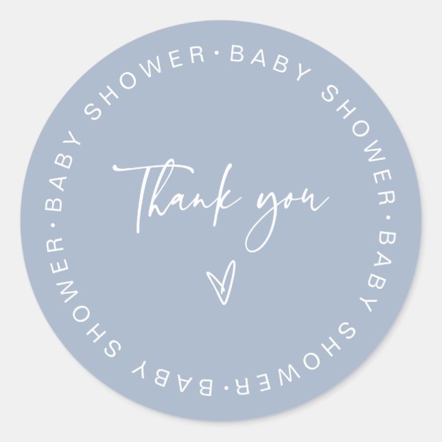 Baby Shower Vielen Dank für Ihr Interesse an Label Runder Aufkleber (Vorderseite)