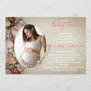 Baby shower virtuel - Invitation photo modifiable