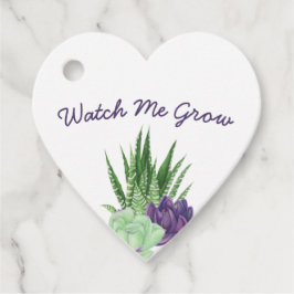 Baby Shower Watch Me Grow Succuly Danke Geschenkanhänger