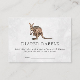 Baby-Shower-Windel-Raffel-Ticket Känguru Baby Begleitkarte