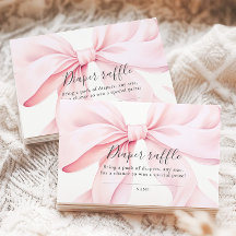 Baby-Shower-Windel-Raffle mit rosa Schleife