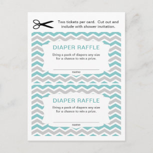 Baby-Shower-Windel-Tickets, kleine Menge Einladungspostkarte
