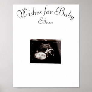 Baby Shower, Wishes for Baby Poster Keepsake