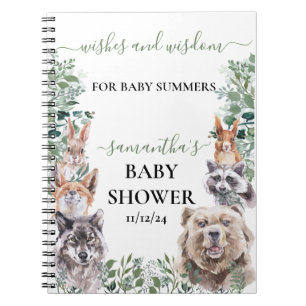 Baby Shower Woodland Forest Animans wünscht Weishe Notizblock