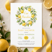 Baby Shower Zitronen Ciao Bambino Italienisches Th