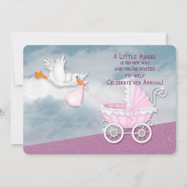 BABY SHOWINVITATION - ANGEL VON HEAVEN EINLADUNG (Vorderseite)