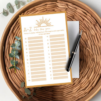 Baby Showroom A-Z Baby Items game Sunshine Boho