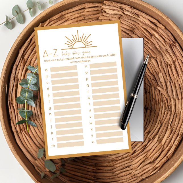 Baby Showroom A-Z Baby Items game Sunshine Boho (Von Creator hochgeladen)