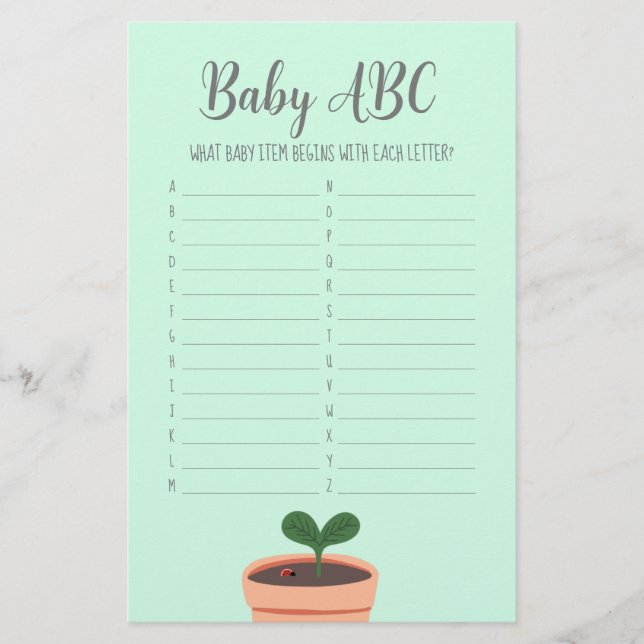 Baby Showspiel Baby ABC Flyer (Vorne)