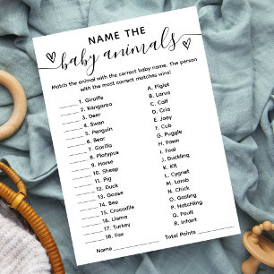 Baby Showspiel Name The Baby Animations Card Einladung
