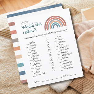 Baby Showspiel würde sie eher Boho Rainbow