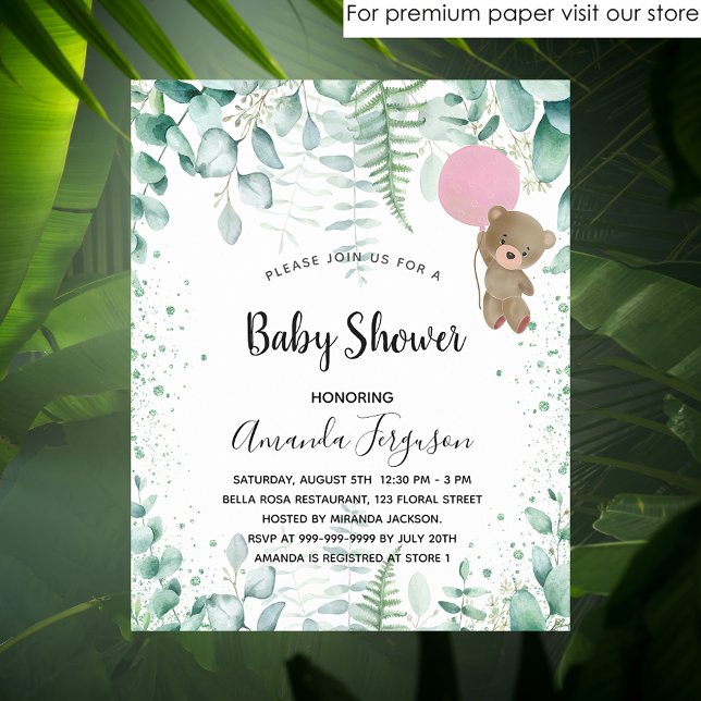 Baby Showteddy eucalyptus - Haushaltsausschreibung Flyer (Von Creator hochgeladen)