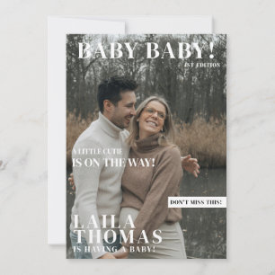 Baby Showzeitschrift Cover Style Fotos Moderne Einladung