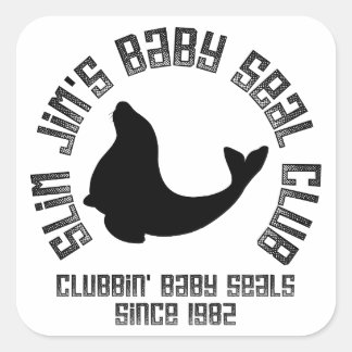 Baby Siegel Clubber Quadratischer Aufkleber