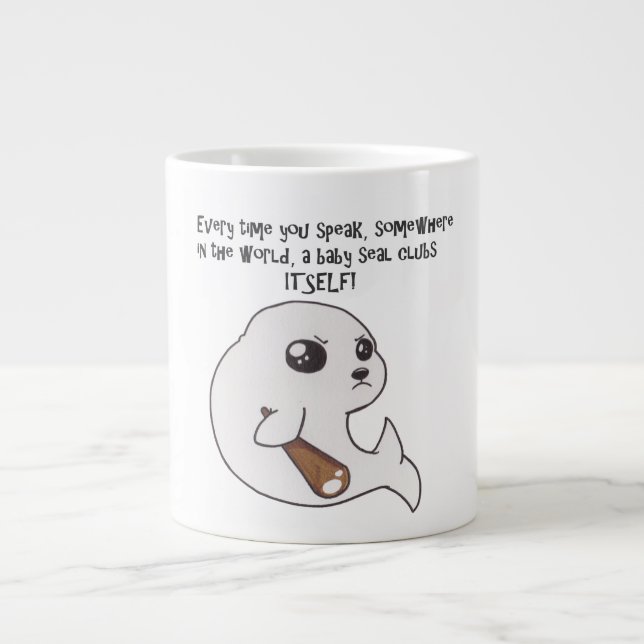 Baby-Siegel-Kaffee-Tasse Jumbo-Tasse (Vorderseite)