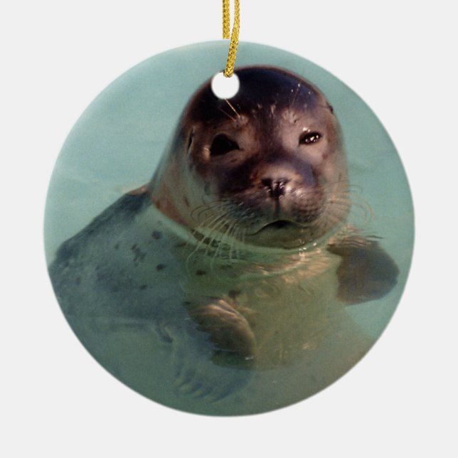 Baby-Siegel Ornaemnt Keramikornament (Vorne)